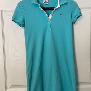 Lacoste blue short sleeve polo dress size 36